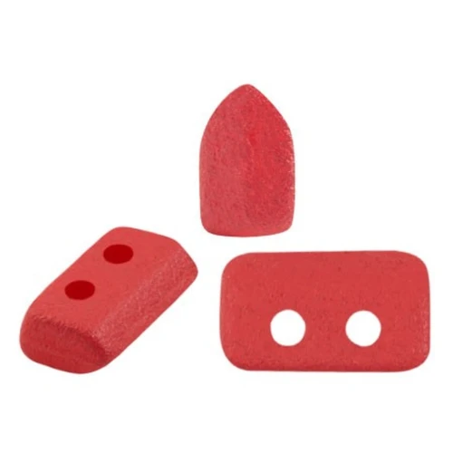 Perle in vetro Piros® di Puca® 2x5 mm - Dark Red Light Mat x10g