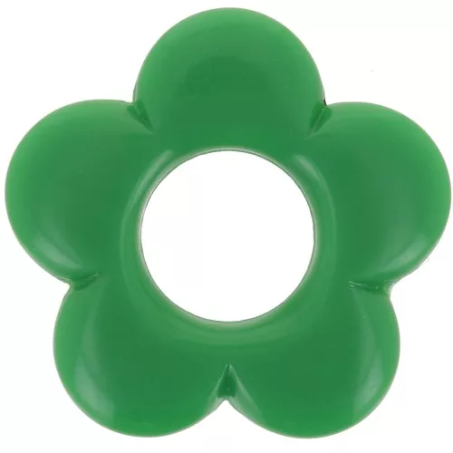 Pendente fiore in resina opaca 21 mm - Verde abete x1