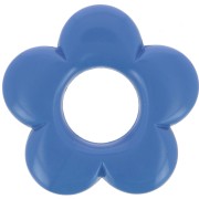 Pendente forma di fiore da 21 mm in resina opaca - Blu x1|raw }}