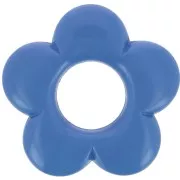 Pendente forma di fiore da 21 mm in resina opaca - Blu x1