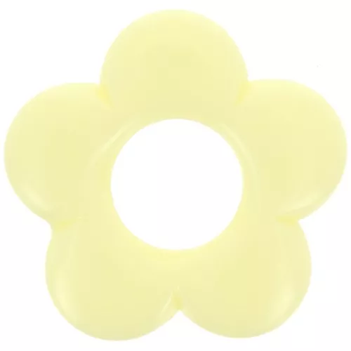 Pendente fiore da 21 mm in resina opaca - Giallo pallido x1