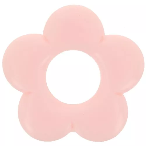 Pendente fiore da 21 mm in resina opaca - Rosa chiaro x1
