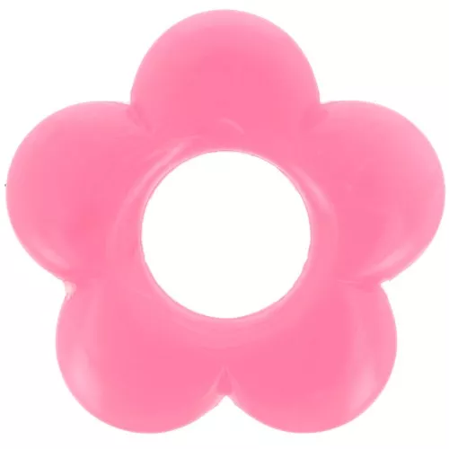 Pendente fiore da 21 mm in resina opaca - Rosa brillante marmorizzato x1