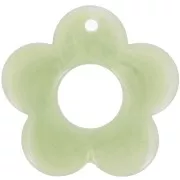 Pendenti - Abbellimenti - Pendente a forma di fiore 35 mm in resina traslucida - Lichene marmorizzato x1 Pendente a forma di fiore 35 mm in resina traslucida - Lichene marmorizzato x1