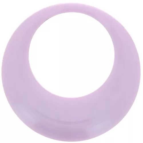 Pendente rotondo cavo in resina opaca 44 mm - Viola chiaro x1