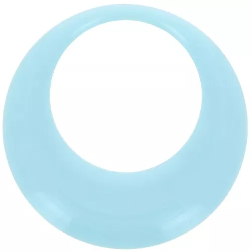 Pendente rotondo incavato in resina opaca 44 mm - Blu pastello x1
