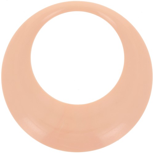 Pendente rotondo cavo in resina opaca 44 mm - Peach x1