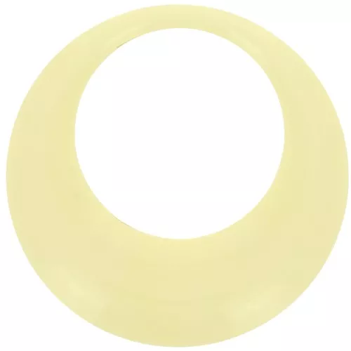 Pendente rotondo cavo in resina opaca 44 mm - Giallo pallido x1