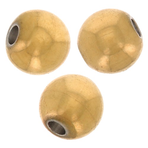 Perla rotonda da 3 mm - Acciaio inossidabile 316F Dorato x100
