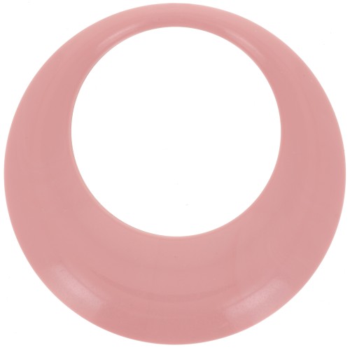 Pendente rotondo cavo in resina opaca 44 mm - Rosa salmone x1