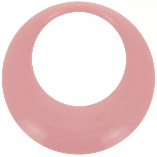 Pendente rotondo cavo in resina opaca 44 mm - Rosa salmone x1