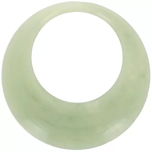 Pendente scavato rotondo in resina traslucida 44 mm - Lichene marmorizzato x1