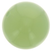 Perle rotonde da 14 mm in resina traslucida - Verde mandorla x6
