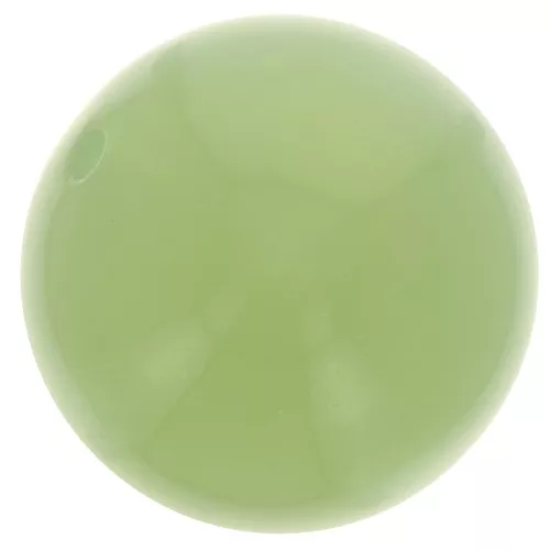 Perle rotonde da 14 mm in resina traslucida - Verde mandorla x6