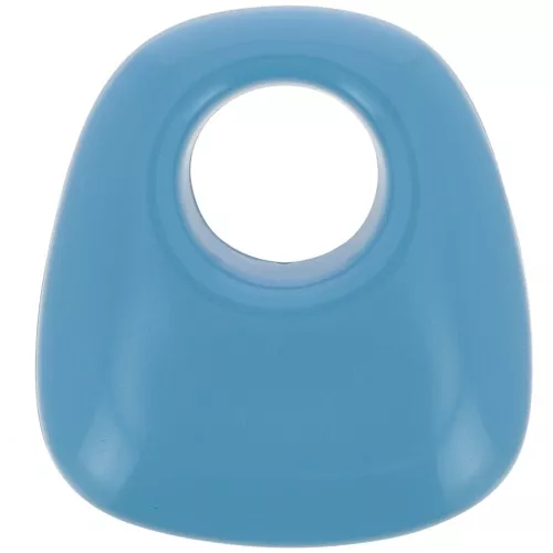 Pendente trapezio in resina opaca 23x21 mm - Blu x1