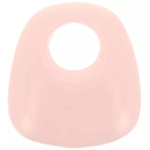 Pendente trapezio in resina opaca 23x21 mm - Rosa chiaro x1