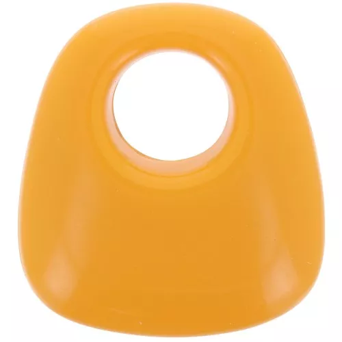 Pendente trapezio in resina opaca 23x21 mm - Mandarino x1