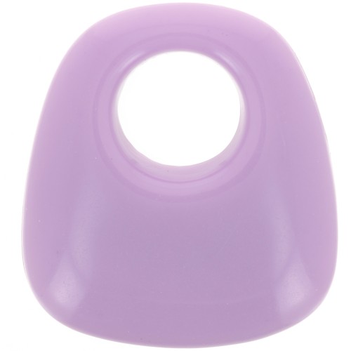 Pendente trapezio in resina opaca 23x21 mm - Viola chiaro x1