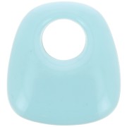 Pendente trapezio in resina opaca 23x21 mm - Blu pastello x1|raw }}