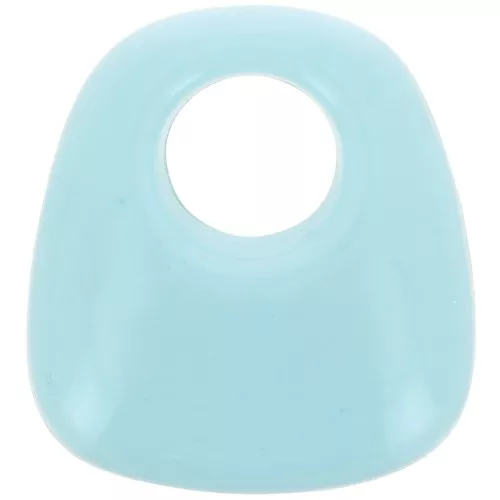 Pendente trapezio in resina opaca 23x21 mm - Blu pastello x1