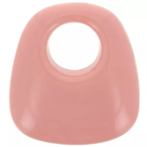 Pendente trapezio in resina opaca 23x21 mm - Rosa salmone x1