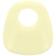 Pendente trapezio in resina opaca 23x21 mm - Giallo pallido x1
