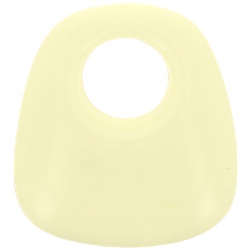 Pendente trapezio in resina opaca 23x21 mm - Giallo pallido x1
