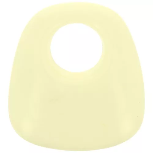 Pendente trapezio in resina opaca 23x21 mm - Giallo pallido x1
