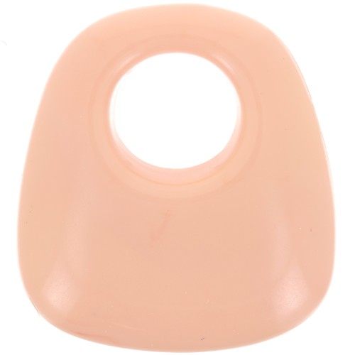 Pendente trapezio in resina opaca 23x21 mm - Peach x1