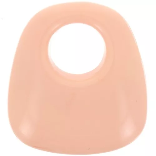 Pendente trapezio in resina opaca 23x21 mm - Peach x1