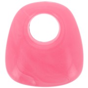 Pendente a trapezio in resina opaca 23x21 mm - Rosa brillante marmorizzato x1|raw }}