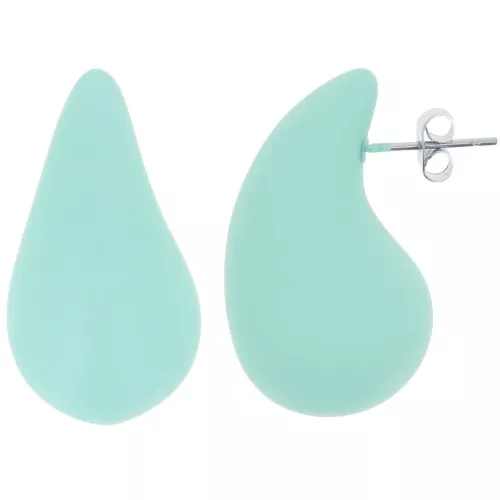 Orecchini A Goccia In Legno Con Doppia Perla, Finitura Argento, Colore Verde Metallizzato E Nero, Lunghezza 55 Mm, Eleganti Per Donna - 2