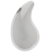 Pendente in acrilico a goccia arrotondata 31x17 mm - Argento x1|raw }}