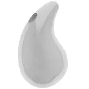 Pendente in acrilico a goccia arrotondata 31x17 mm - Argento x1