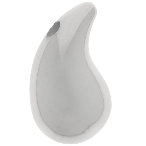 Pendente in acrilico a goccia arrotondata 31x17 mm - Argento x1