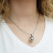 Pendente in acrilico a goccia arrotondata 31x17 mm - Dorato x1