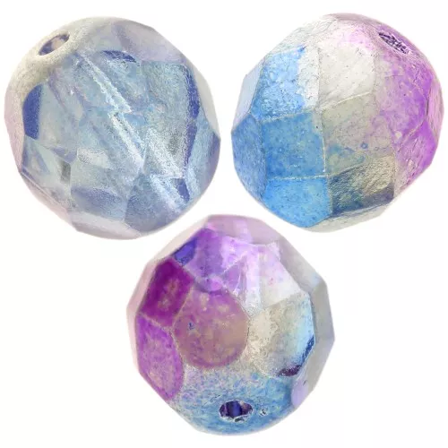 Sfaccettate 8 mm Crystal Purple Blue Metallic x20
