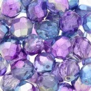 Sfaccettate 8 mm Crystal Purple Blue Metallic x20