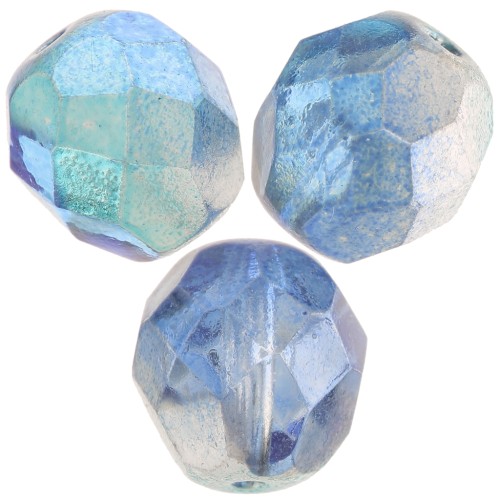 Sfaccettate 8 mm Crystal Blue Metallic x20