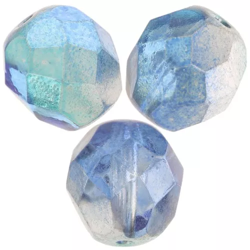 Sfaccettate 8 mm Crystal Blue Metallic x20