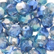 Sfaccettate 8 mm Crystal Blue Metallic x20