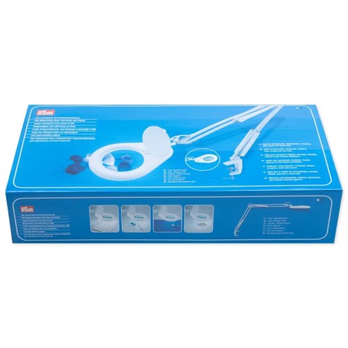 Lente d'ingrandimento a LED con clip - Prym - Bianco x1