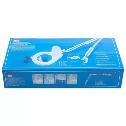 Lente d'ingrandimento a LED con clip - Prym - Bianco x1