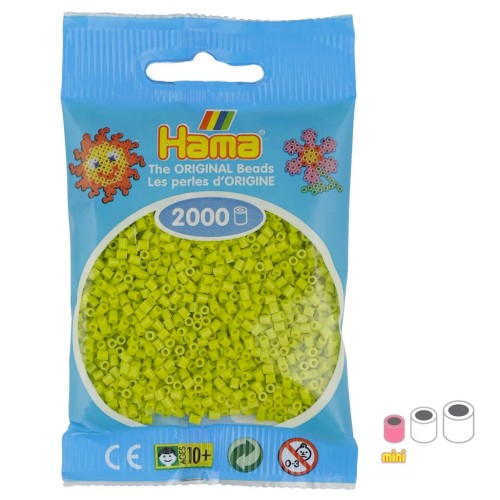 Perline da stiro Hama MINI 2,5 mm - Lime (n°104) x2000