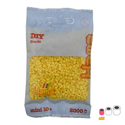 Perline da stiro Hama MINI 2,5 mm - Giallo chiaro (n°103) x2000