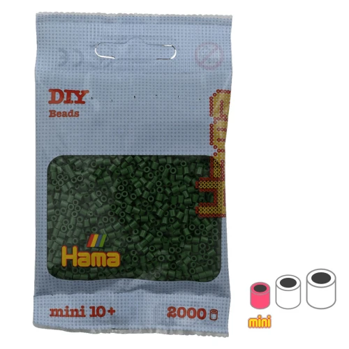 Perline da stiro Hama MINI 2,5 mm - Verde bosco (n°102) x2000