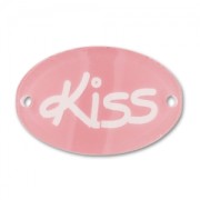 Separatore ovale Kiss 2 fori 35x22mm Rosa x1|raw }}