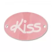 Separatore ovale Kiss 2 fori 35x22mm Rosa x1