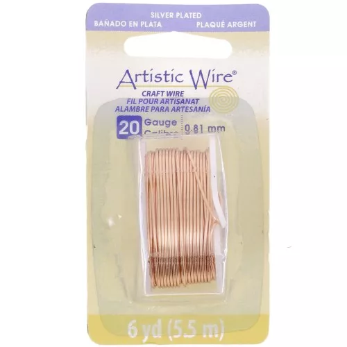 Filo di rame artistico 0,81 mm - placcato argento Dorato x5,5m