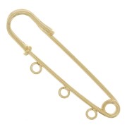 Spilla di sicurezza - 3 anelli decorativi 50 mm - Oro x1